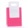 Gift package with a trimmed handle of 18 x 23 x 9 cm, fuchsia