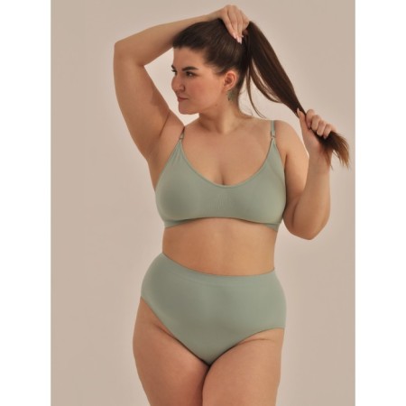 Female top on adjustable straps with cups Top with Cup, size 54-56, pistachio color-2