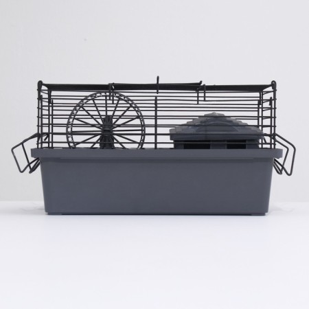 Mini cell for rodents "Pijon" No. 1-1, with filling, 27 x 15 x 13 cm, gray-4