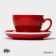 Coffee steam porcelain Magistro Coffee Time, 2 objects: a cup 200 ml, a saucer d = 14.5 cm, red color