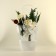 Bag for flowers is transparent, moisture -resistant, white, 26x24x12 cm