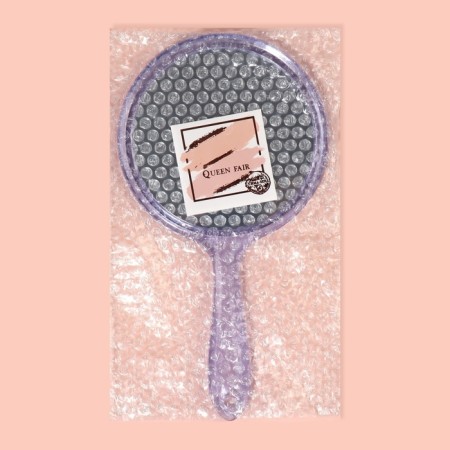 Mirror with a handle, bilateral, with an increase, D mirror surface 10 cm, color mix-3