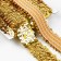Decorative braid with sequins, elastic band, 3.5 cm, 9 ± 0.5 m, gold color