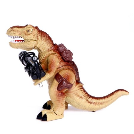The dinosaur radio-controlled T-Rex, shoots missiles, works from batteries, mix-1