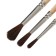 Set of brushes ponies 3 pieces, calligrata No. 2 (round No. 2, 3, 4), wooden handle