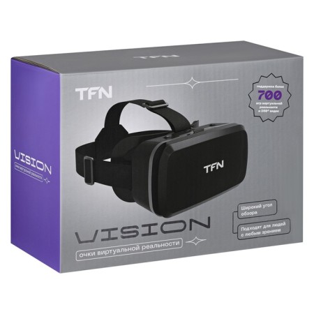 3D virtual reality glasses TFN VR VISON, smartphones up to 6.5 ", adjustment, black-4