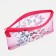Cosmetic bag-penete on zipper, PVC, pink color