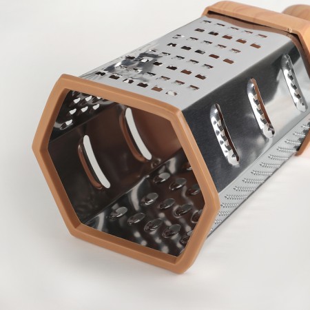 Terka hexagonal share "Village", 22 × 13 cm, brown color-3