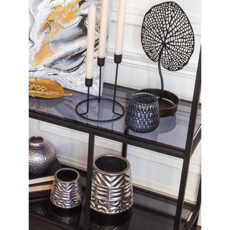 Metal candlestick "Liszt", 21 × 15 × 35 cm, black color-1