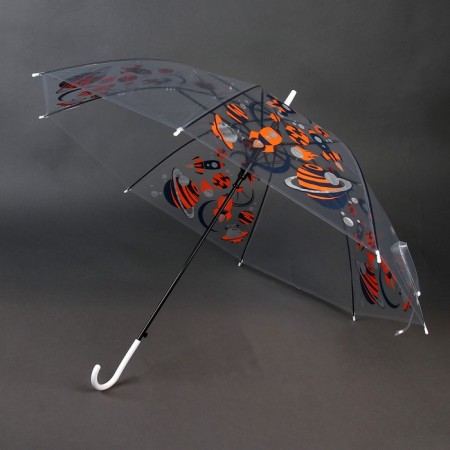 Umbrella Children's "Cosmos" semi -automatic transparent, d = 90cm-5