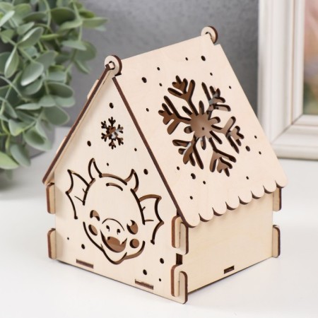 Domik box "Dragon Muzzle" natural 12x10x14 cm (set of 7 parts)-2