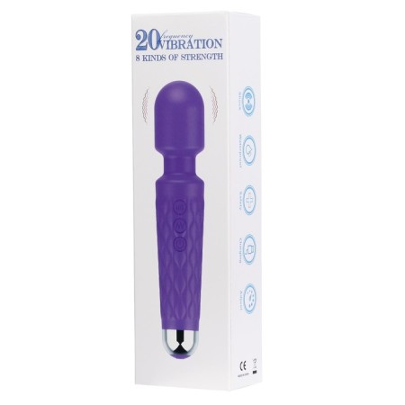 Massage vibrator, 20 frequencies, 16 modes, 20.4 × 4.2 cm, purple-11