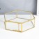 Casket glass with a metal frame "Hexagon with faces" gold 7.5x17x20 cm