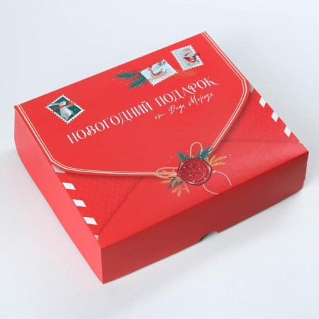 Packaging for confectionery "Gift from Santa Claus", 20 x 17 x 6 cm, New Year-1