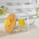 Glass mug with a wooden lid "Lemonchik", 350 ml