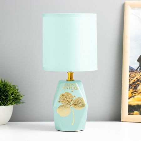 E14 40W turquoise table lamp "Life" 12.5x12.5x28 cm Risalux