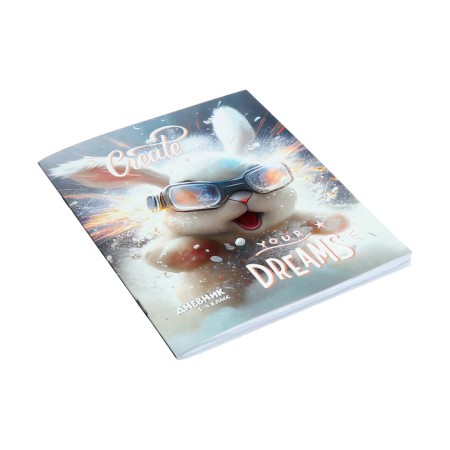 Diary for grades 1-4 "Fluffy friends. Bunny", soft cover, 48 sheets-1