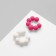 Earrings "Kaffa" set 2 pcs, sphere, white-pink color