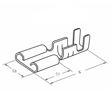 Terminal of a flat nest 5.6 mm 0.75-1.5 mm² (RP-M 1.5- (4.8)) rexant-2