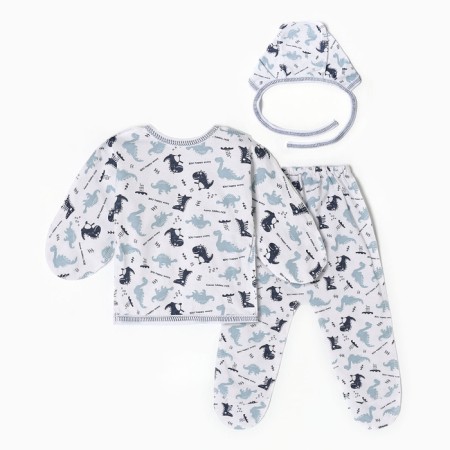 Kit for newborns, white/dino color, height 62 cm-4