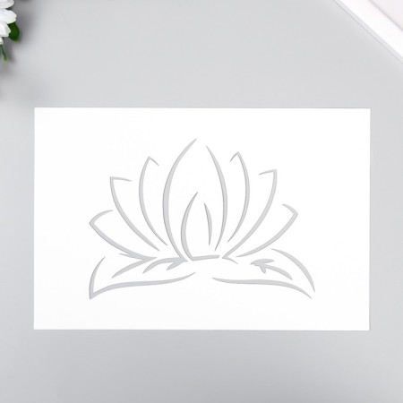 Plastic stencil "Flower" 24x16 cm
