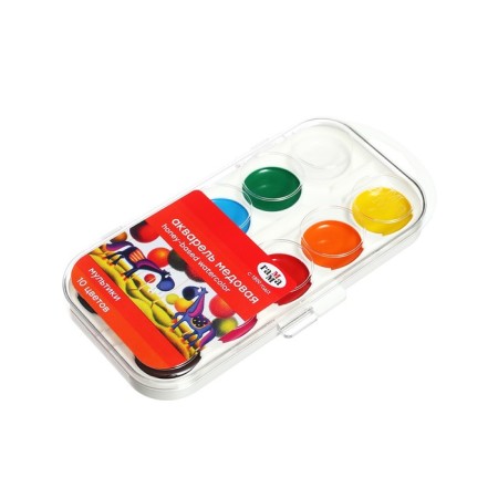 Watercolor 10 colors "Gamma" "Cartoons", in a plastic box, without a brush-4