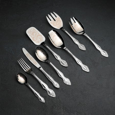 A set of cutlery "Troika", 52 items, art painting, decorative box-1