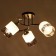 Chandelier gallop 890531 3x60W E27 black/matte white with black pattern