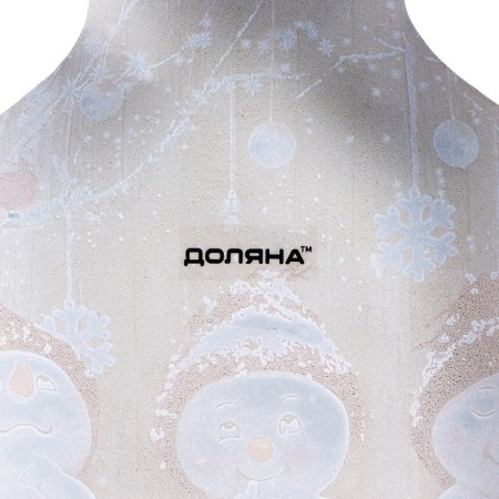 The dish New Year's glass serving shares "Bell. Snowmen Dreamers ", 18 × 17 cm-3