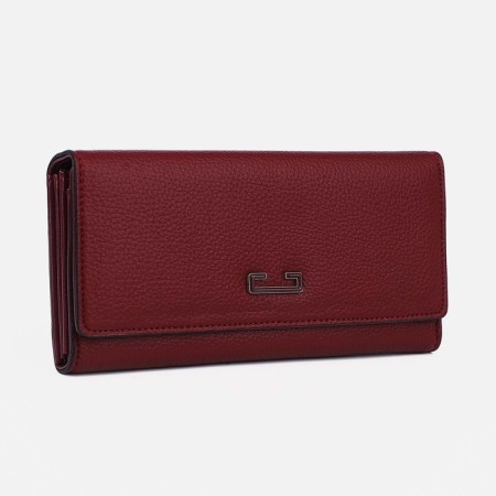 Women's wallet on magnets, burgundy color