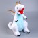 Soft toy "Dragon", with golden wings, 45 cm, white color
