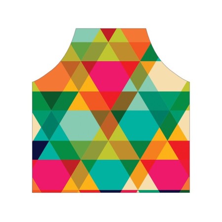 Apron kitchen with a photo print "Pattern with triangles", adjustable, size OS-2