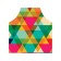 Apron kitchen with a photo print "Pattern with triangles", adjustable, size OS