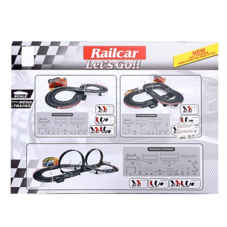Auto traffic racing "Racing on Super Caras", 546 cm, with 2 cars, a remote control + manual generator, works from the network-16