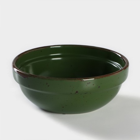 Porcelain plate Punto Verde, 600 ml, D = 15.5 cm