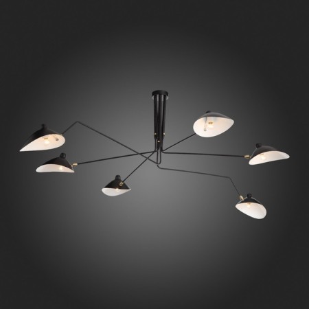 Ceiling Ceiling ST LUCE. SL305.402.06. SPRUZZO. 6x60 watts, E27, 180x180x54 cm, black color-13