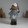 Souvenir Ceramics Light "Baby in a gray coat, with a Christmas tree and a bear" 10.5x8.5x19 cm