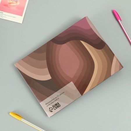 Photo album 25 sheets (corners+rings) "petals" 19x27x3 cm-9