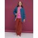 Bilateral jacket for girls, height 146 cm, jeans color