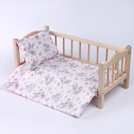 Puppet bed "Zaychat", x/b: sheet, blanket 46 × 36 cm, pillow 23 × 18 cm-4