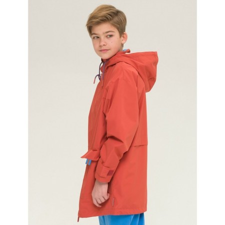 Windbreaker for boys, height 128 cm, terracotta color-1