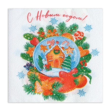 Paper Nev Line Fresco "Snow Ball" 2 layers, 33x33, 20 pcs.-4