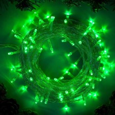 Garland “thread” 10 m, IP20, transparent thread, 100 LED, green glow, 8 modes, 220 V