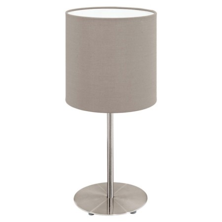 Passteri 1x60W desktop E27 Nickel, beige 18x18x40cm