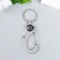 Metal keychain "Carabiner with compass" 10.5x4x1 cm