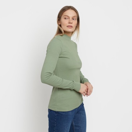 Female turtleneck, green color, size 50-1