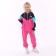Suit for a girl (sweatshirt/pants), fuchsia color, height 86-92cm