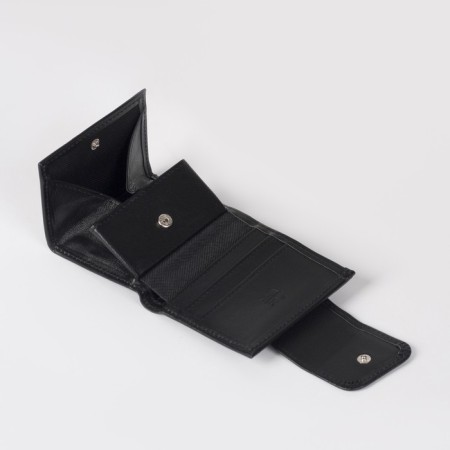 Male purse on the button, black color-3