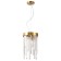 Crystal light lamp VENECIA 2XE14 40W, size 20x20x33.5-70 cm, bronze color
