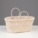 Wicker basket, 26x13x12 cm, white, bamboo